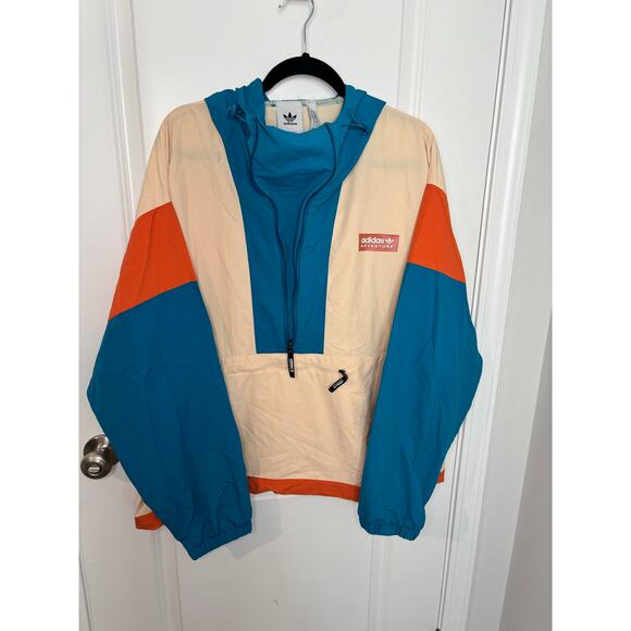Adidas Adventure Premium Windbreaker Sand Strata Men Size Large - Picture 8 of 9